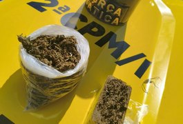 Mulher é presa com 1 kg de maconha em Paripueira durante ação da Força Tática da 2ª Companhia