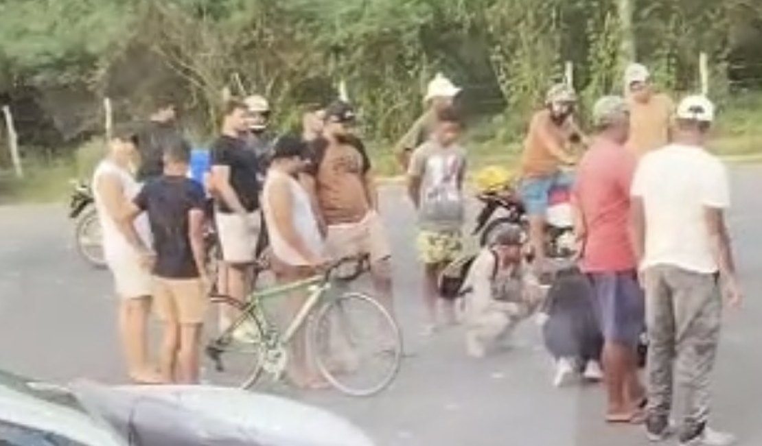 Homem fica ferido após colisão entre moto e carro na AL-115, em Girau do Ponciano