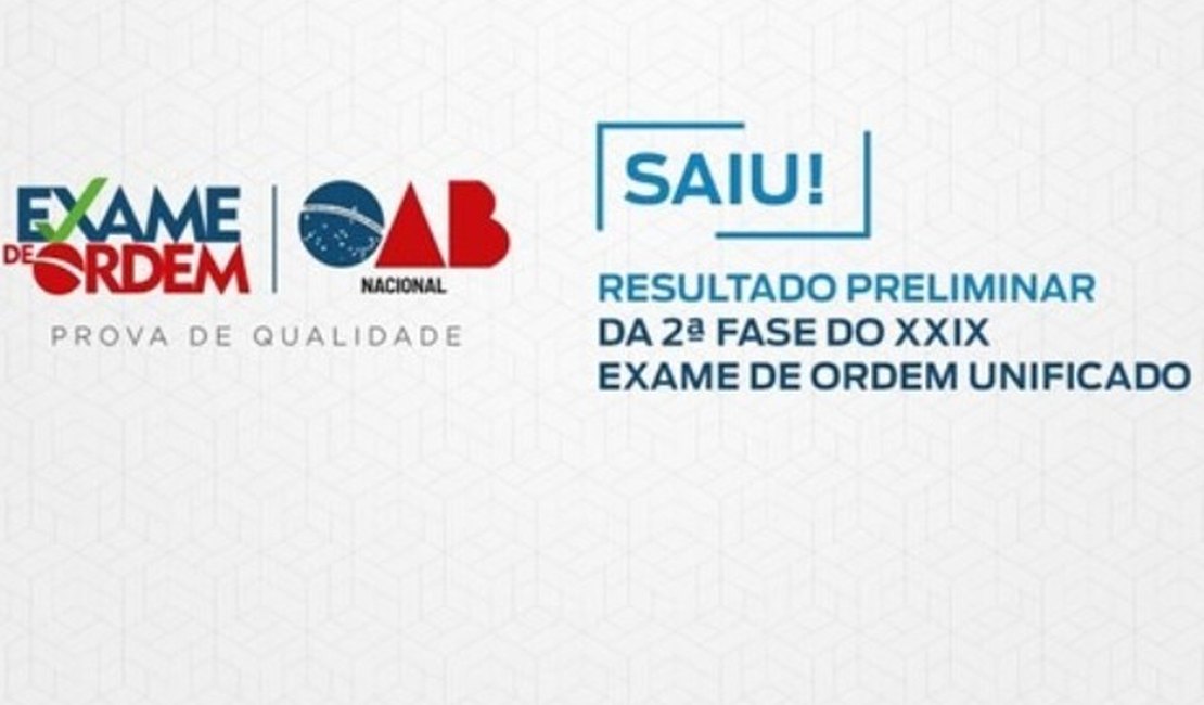Veja a lista preliminar de candidatos aprovados na 2ª fase da OAB