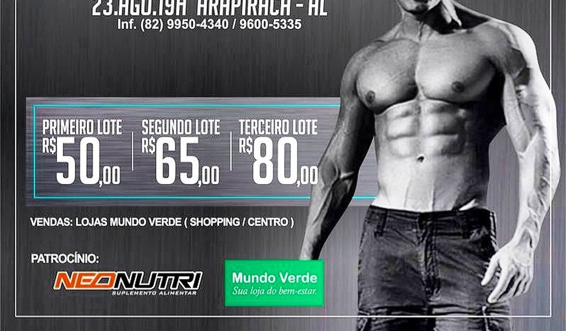 Arapiraca recebe evento sobre fisiculturismo em agosto; palestra do professor Felipe Franco