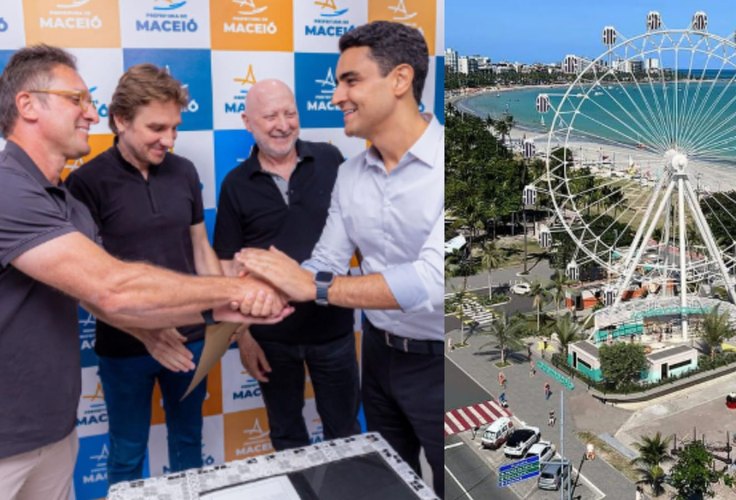 Prefeito JHC entrega alvará para instalação da roda-gigante da Orla de Maceió