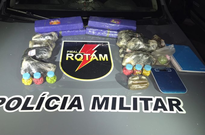 Rotam apreende mais de 7 kg de drogas no bairro Cruz das Almas, em Maceió