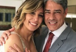William Bonner se casa em SP com Natasha Dantas