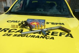 Operação integrada apreende armas no conjunto Brisa do Lago, em Arapiraca