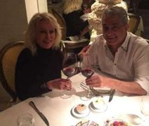 Ana Maria Braga é vista em restaurante com ex de Luiza Brunet