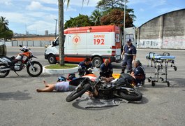 Samu alerta sobre o aumento dos atendimentos a vítimas de acidentes com motociclistas em Arapiraca e Maceió