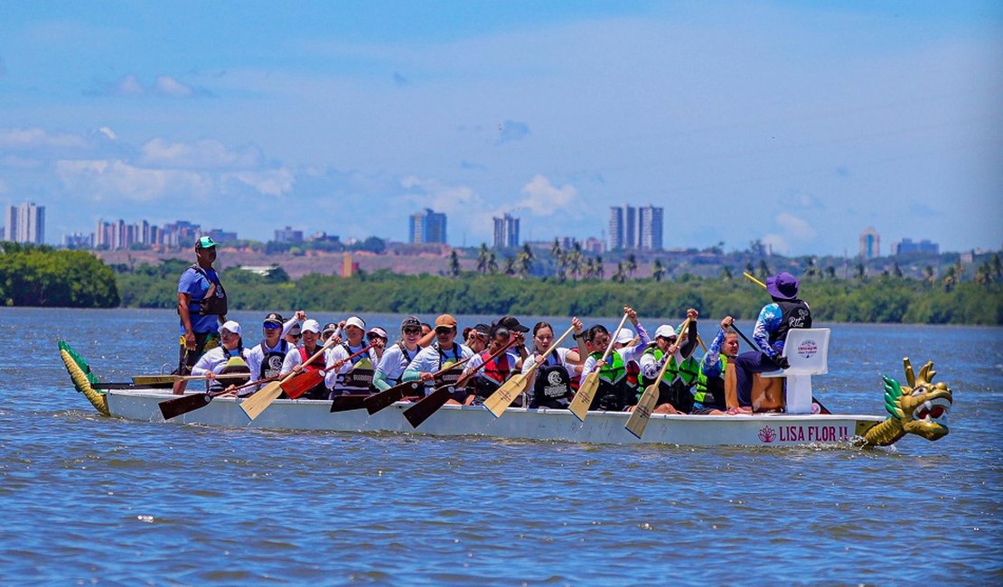 Policiais femininas celebram Dia da Mulher com manhã de lazer na Lagoa Mundaú