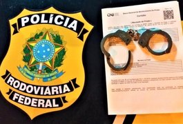 Foragido da Justiça por roubo é preso pela PRF em Teotônio Vilela