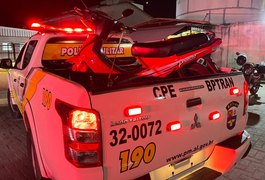 BPTran prende homem com motor de motocicleta roubada, durante blitz na parte alta de Maceió
