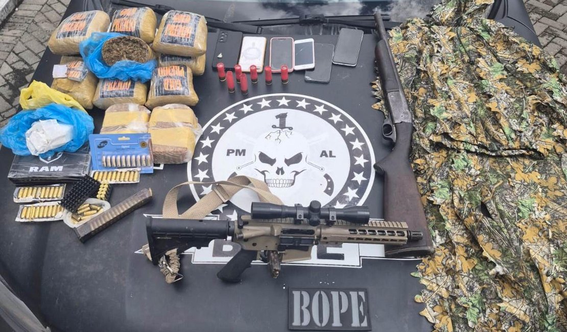 Operação na Rota dos Milagres termina com suspeitos mortos e grande apreensão de drogas e armas de guerra