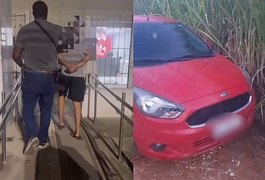 Polícia troca tiros com criminosos, prende um e recupera carro roubado no interior de Alagoas