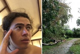 Vídeo. Whindersson Nunes mostra estrago feito por ciclone