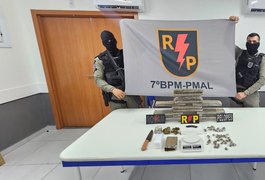 Suspeito investigado na 'Operação Sertanejo' foge ao ser flagrado por drone em Santana do Ipanema; 12kg de maconha e 1 tablete de cocaína foram apreendidos