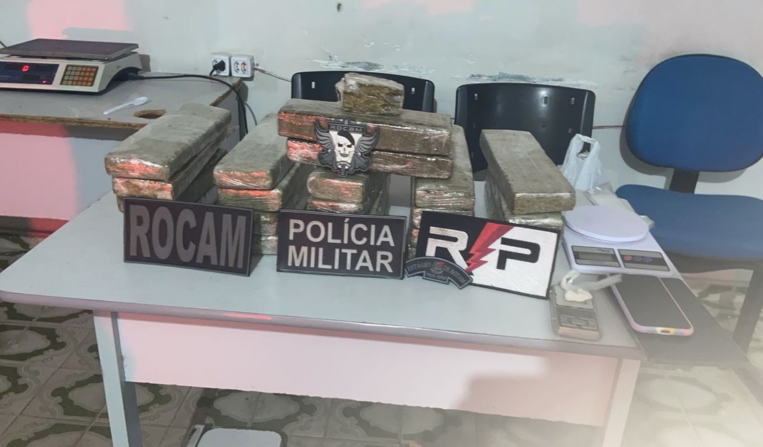 PMs verificam denúncia de violência doméstica e acabam apreendendo mais de 17kg de drogas em Arapiraca