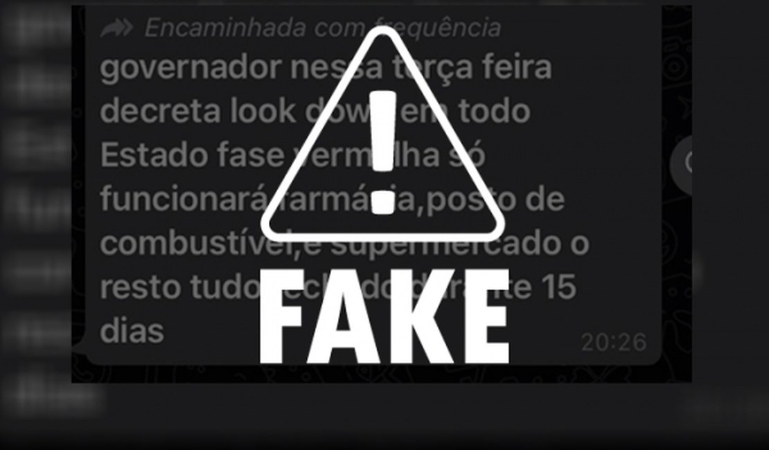 Informação sobre lockdown em Alagoas é falsa, esclarece governador