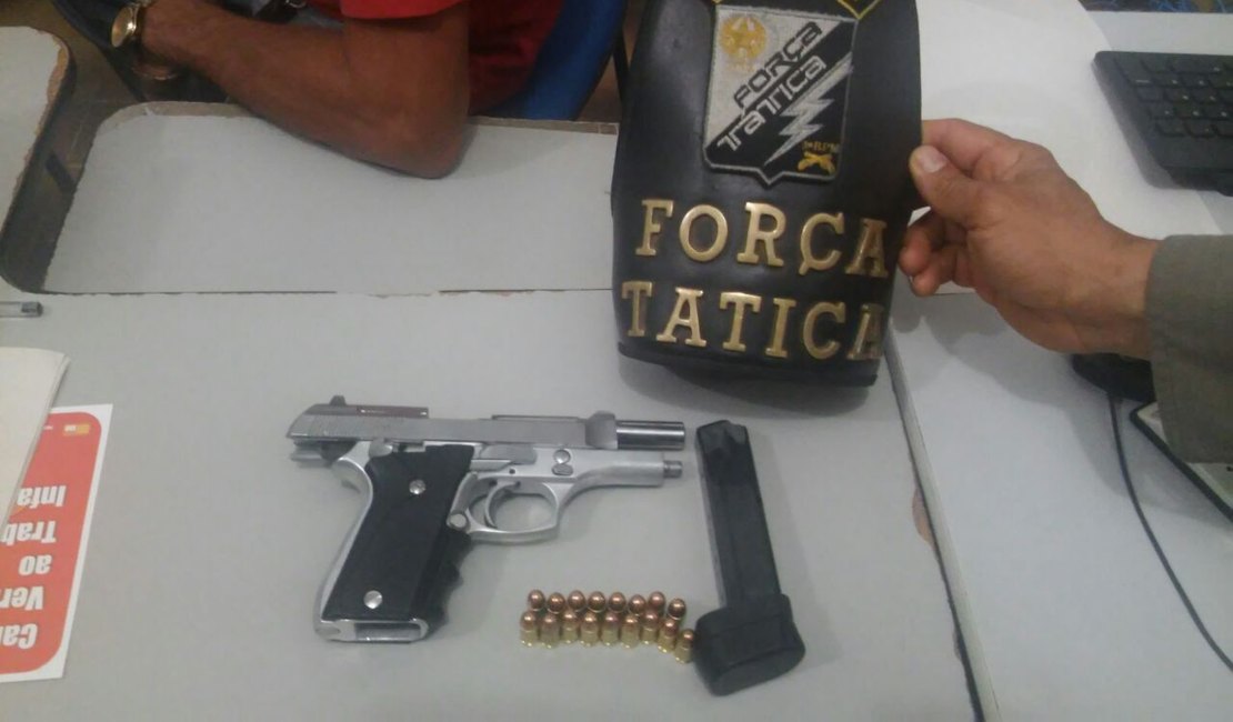 Homem é detido com arma de fogo no Cacimbas, em Arapiraca