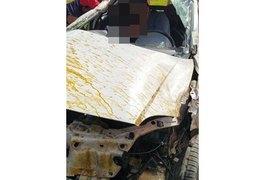 Vídeo. Militar fica gravemente ferido e esposa morre em acidente na BR 101, em Campo Alegre