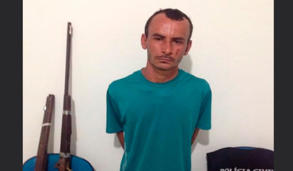 PC prende agricultor que tentou matar vizinho no interior de Alagoas