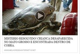 Vídeos de cobra gigante e prova de crime são novo golpe no Facebook