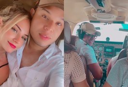 Gabi Martins e Tierry viajam de jatinho particular para Noronha