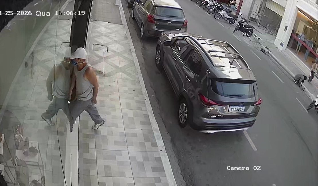 Assalto é registrado em loja no Centro de Arapiraca nesta quarta-feira