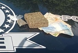 Suspeito de homicídio tenta fugir, mas é capturado com drogas e dinheiro