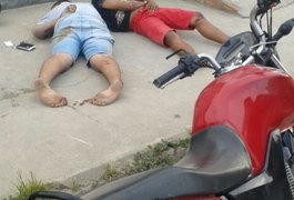 Suspeitos de assaltos são detidos após caírem de moto durante fuga em Arapiraca