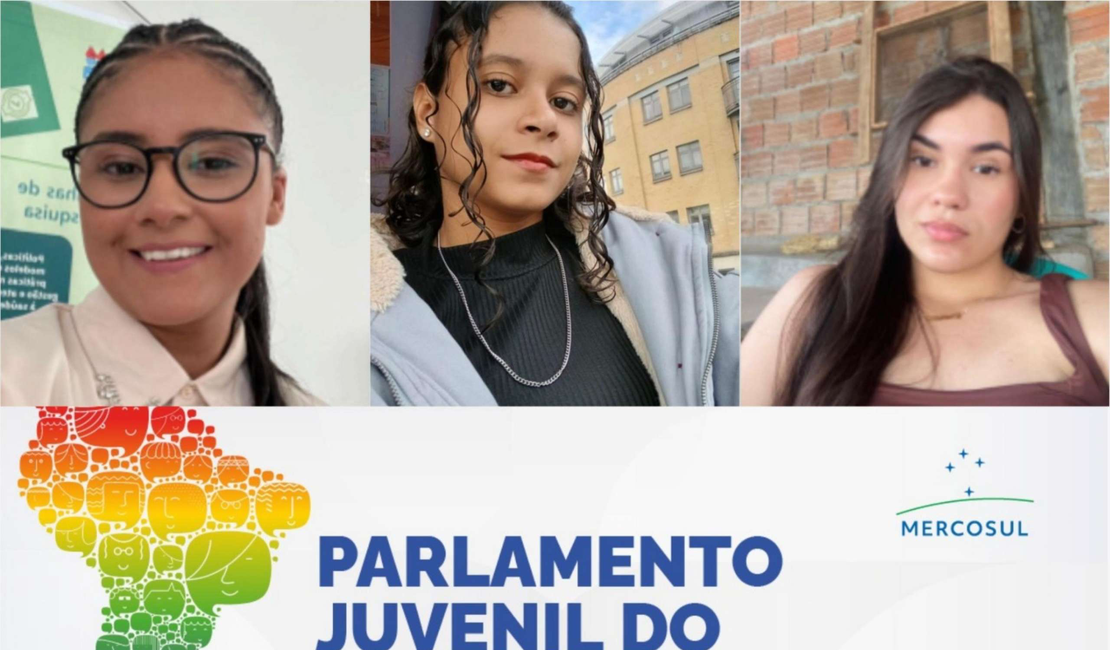 Três alunas da Rede Pública Estadual vão representar Alagoas no Parlamento Juvenil do Mercosul