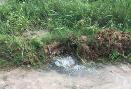 Moradores do bairro Novo Horizonte, em Arapiraca, reclamam de vazamento e desperdício de água
