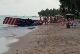 Vídeo. Aeronave ultraleve cai na Praia Ponta de Mangue, em Maragogi