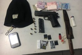 Homem é flagrado com pistola na AL 120, em Cacimbinhas