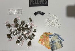 Homem é preso após ser flagrado com maconha e cocaína em residência no Manoel Teles