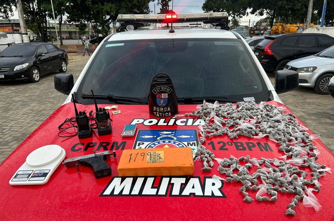 Força Tática do 12º BPM prende suspeito por tráfico de drogas em Maceió