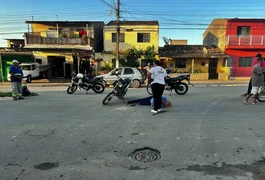 Motociclista fica ferido em batida com carro em São Miguel dos Campos