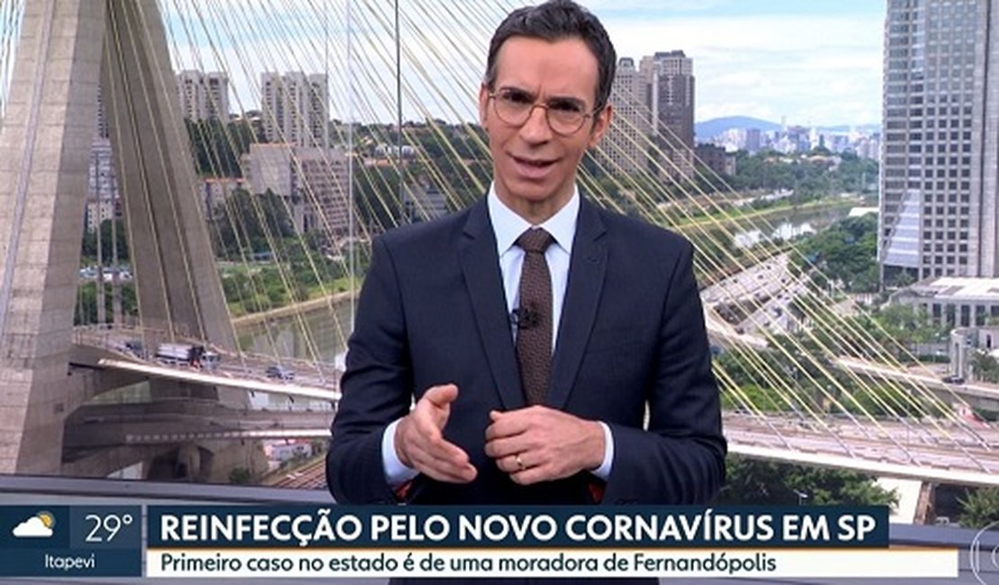 Globo comete erro em tarja do SP1 e vira meme na web: ‘Cornavírus’