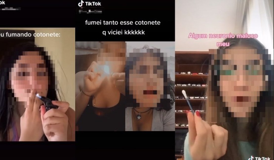 Em mais uma moda perigosa, jovens fumam cotonete e se exibem nas redes sociais