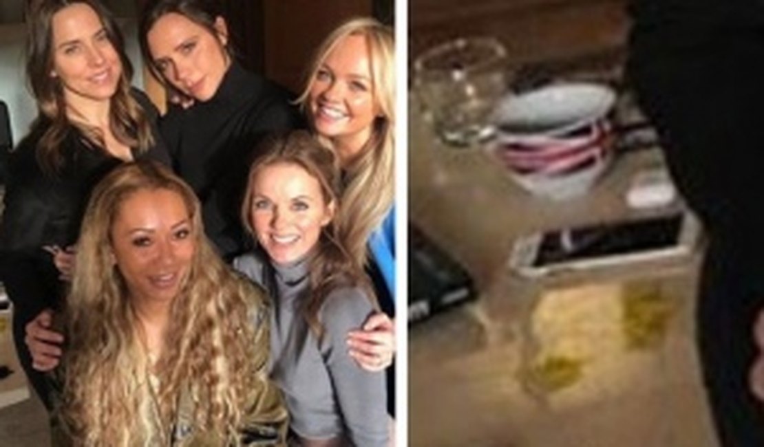 Fãs flagram pó branco suspeito em foto de reunião dos Spice Girls
