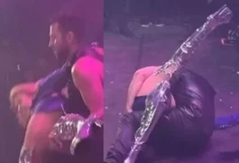 Joelma leva queda ao tentar fazer pirueta durante show