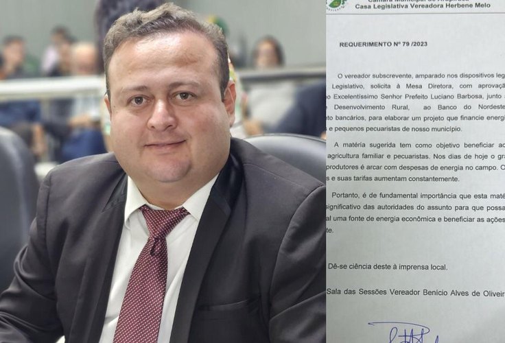 Vereador Leo Saturnino solicita projeto de incentivo ao uso de energia solar para pequenos agricultores