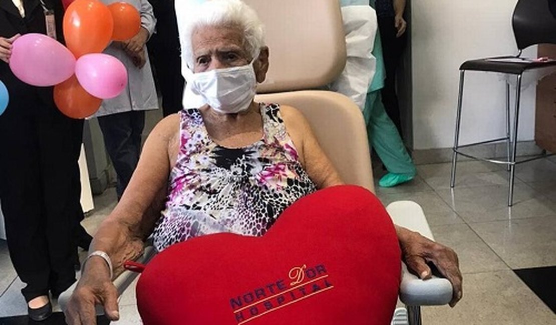 Mais uma campeã: idosa de 101 anos deixa hospital do Rio após se curada da Covid-19