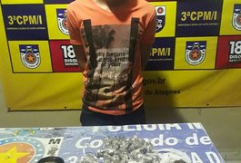 Jovem detido com drogas em Porto Calvo nega ser traficante