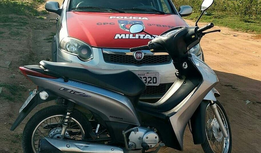 Poucos minutos após o roubo Rádio Patrulha localiza motocicleta em Arapiraca
