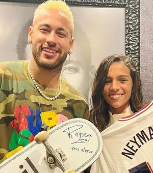 Rayssa Leal mostra encontro com Neymar Jr. em Paris: ''Que dia''
