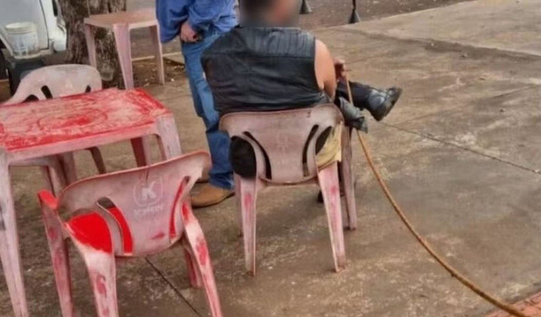 Cliente é amarrado à cadeira após comer pastéis e se recusar a pagar