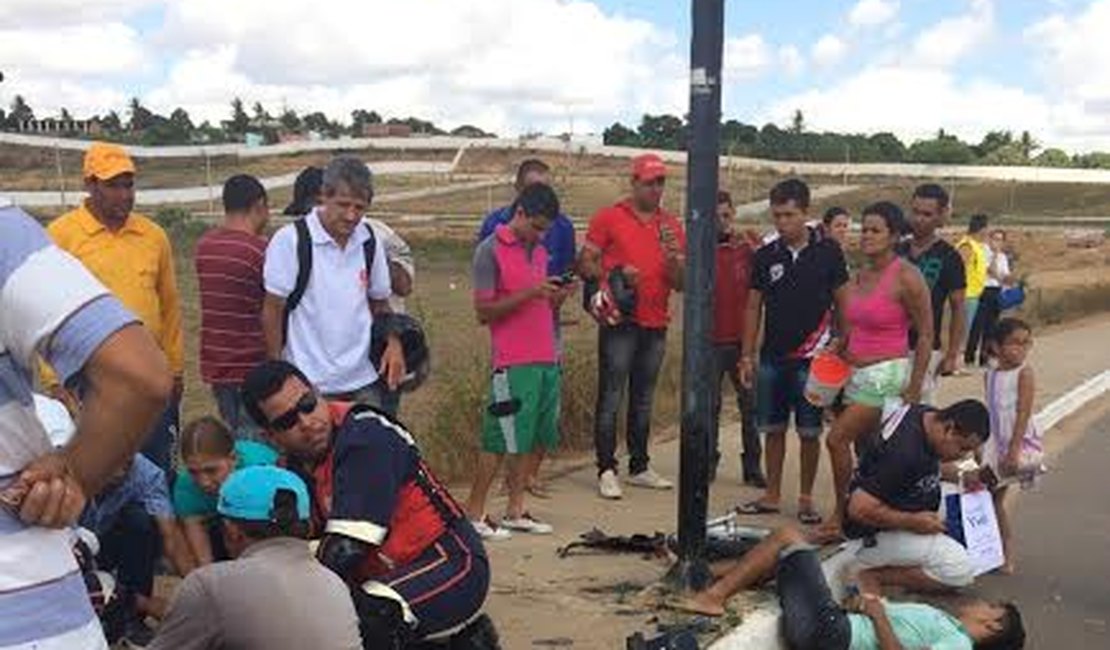 Acidente deixa criança gravemente ferida no Lago da Perucaba