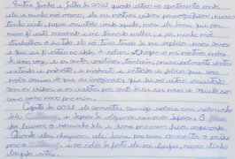 Adolescente acusa padrasto de aplicar testosterona em seu corpo e relata estupro em carta