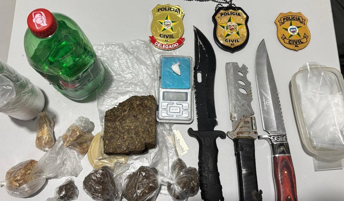 Mulher é presa com drogas e material para tráfico no Litoral Norte de Alagoas