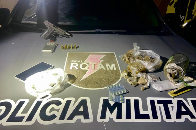 PM apreende 40 armas de fogo e quase 62Kg de drogas na última semana em Alagoas