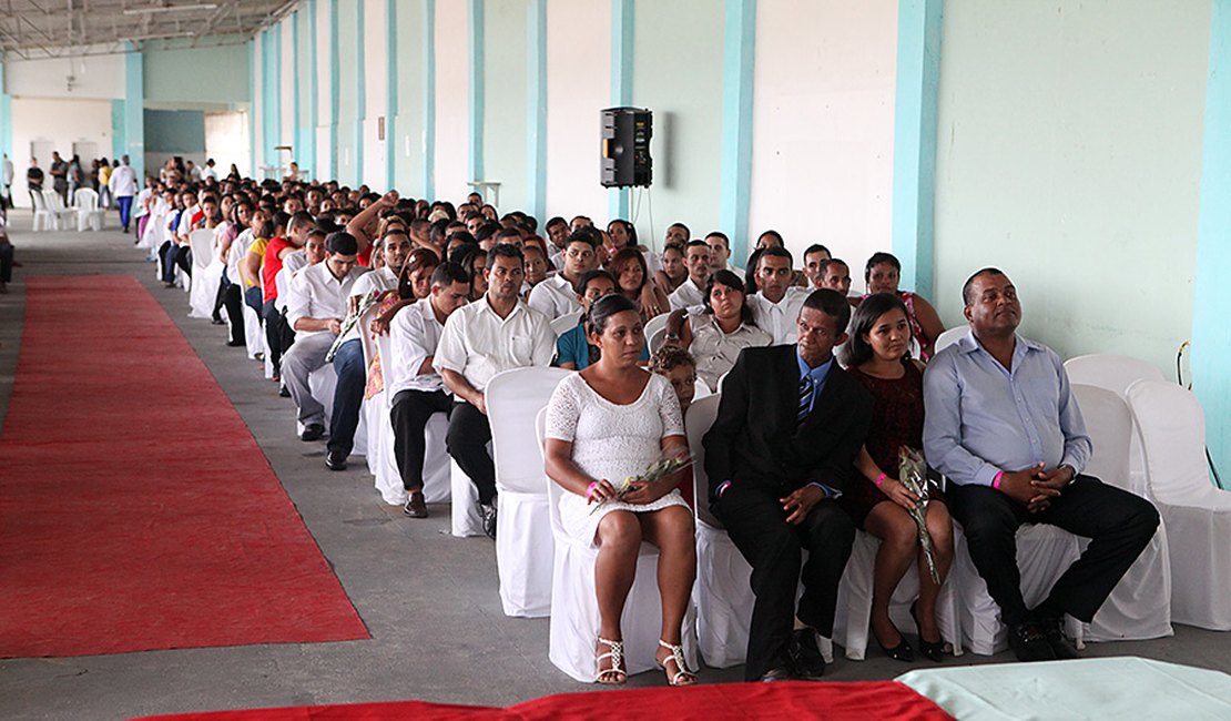 Justiça realiza casamento coletivo de 50 casais em Rio Largo, nesta quinta (19)