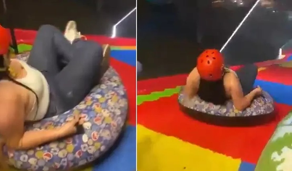 Vídeo mostra momento em que mulher cai de escorregador e morre em parque na Colômbia